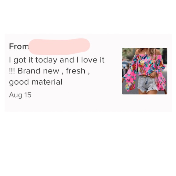 Pink Off Shoulder Abstract Print Flared Sleeve Shirt Top - Picture 8 of 8